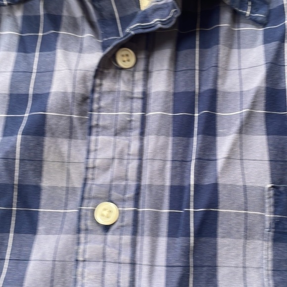 EUC Blue Plaid Button Down Shirt - Picture 3 of 3